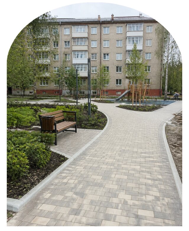 Благоустройство двора МКД под ключ в Курске от 260600 р. | Метпроект-Кус